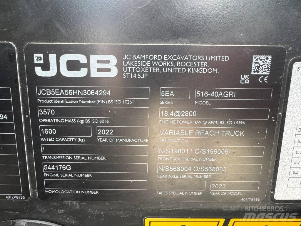JCB 516-40AGRI Телескопични товарачи
