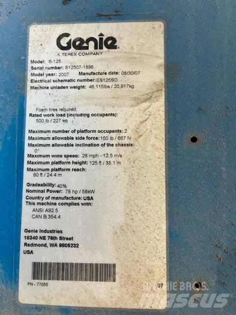 Genie S 125 Телескопични повдигачи
