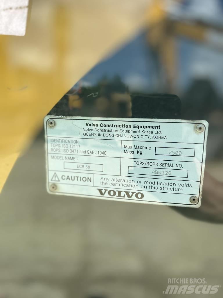 Volvo ECR 58 PLUS Средни екскаватори 7т - 12т