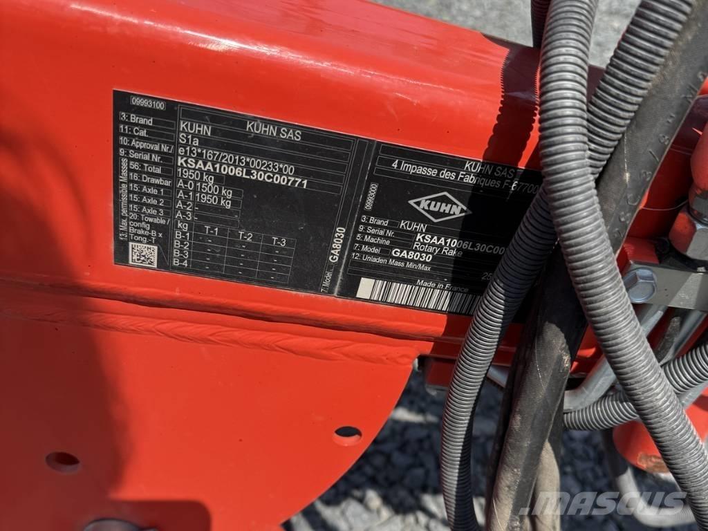Kuhn GA 8030 Уиндроуърс/Косачки за сено и др.
