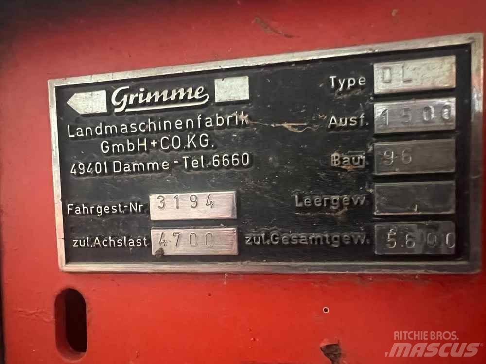 Grimme DL1500 Комбайни за картофи и копачи
