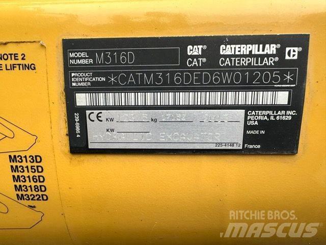 CAT CAT M316D Колесни екскаватори