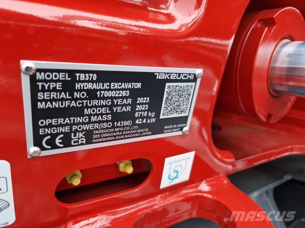 Takeuchi TB370 Мини екскаватори < 7 т