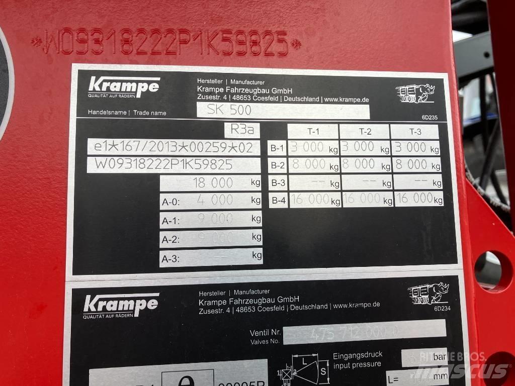 Krampe SK 500 Ремаркета самосвални