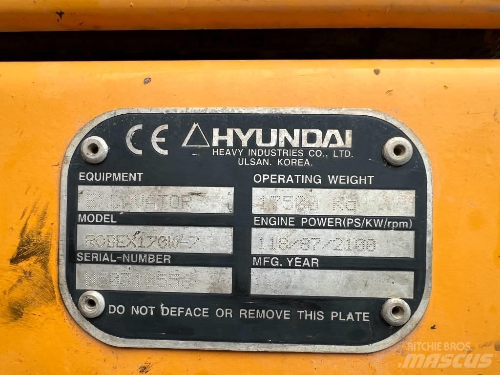 Hyundai R 170W-7 Колесни екскаватори