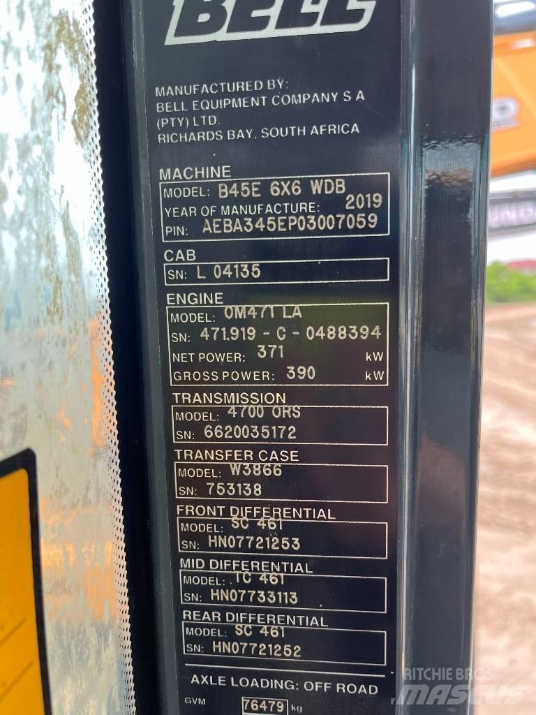 Bell B45E Дъмпери/моторни превозни средства
