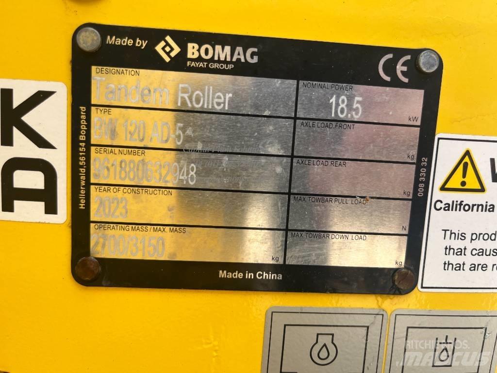 Bomag BW 120 AD-5 Двойни барабанни ролки
