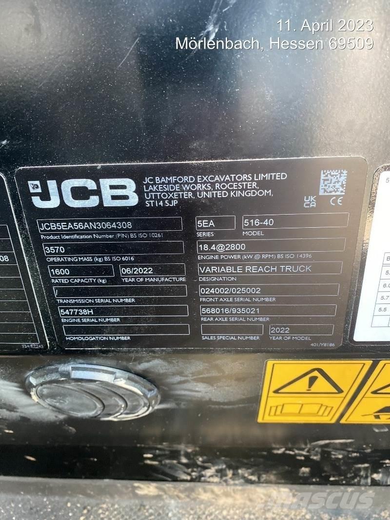 JCB 516-40 Телескопични товарачи