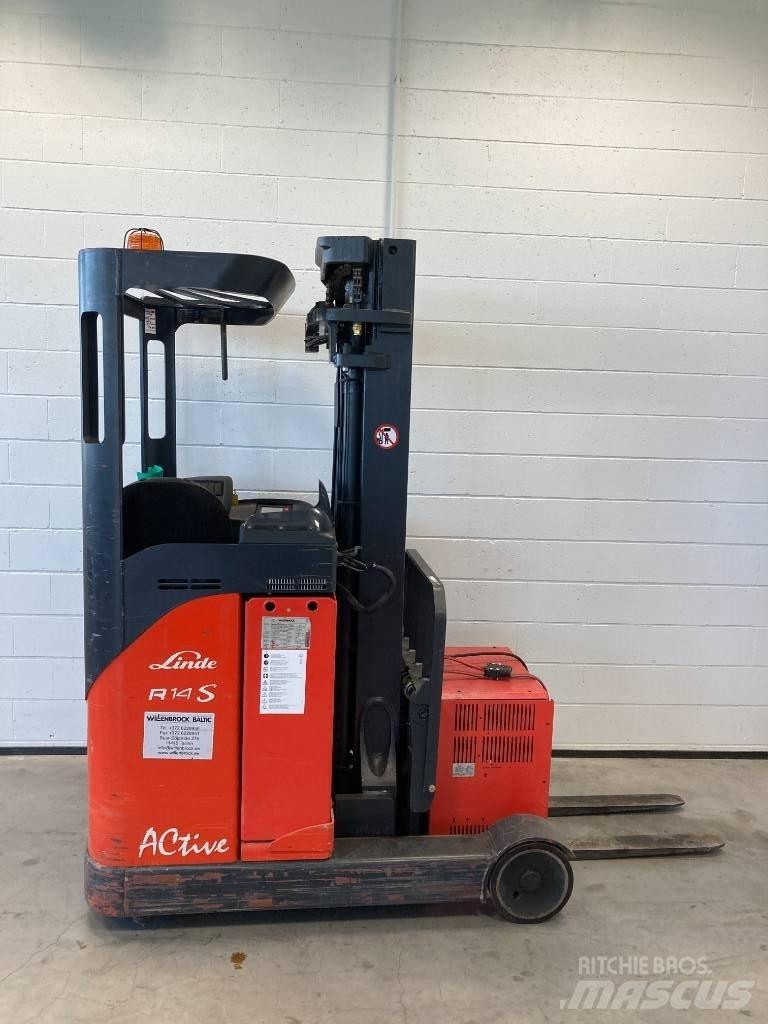 Linde R14S/115 Ретрак/ Високоповдигач с изместване на вилката напред