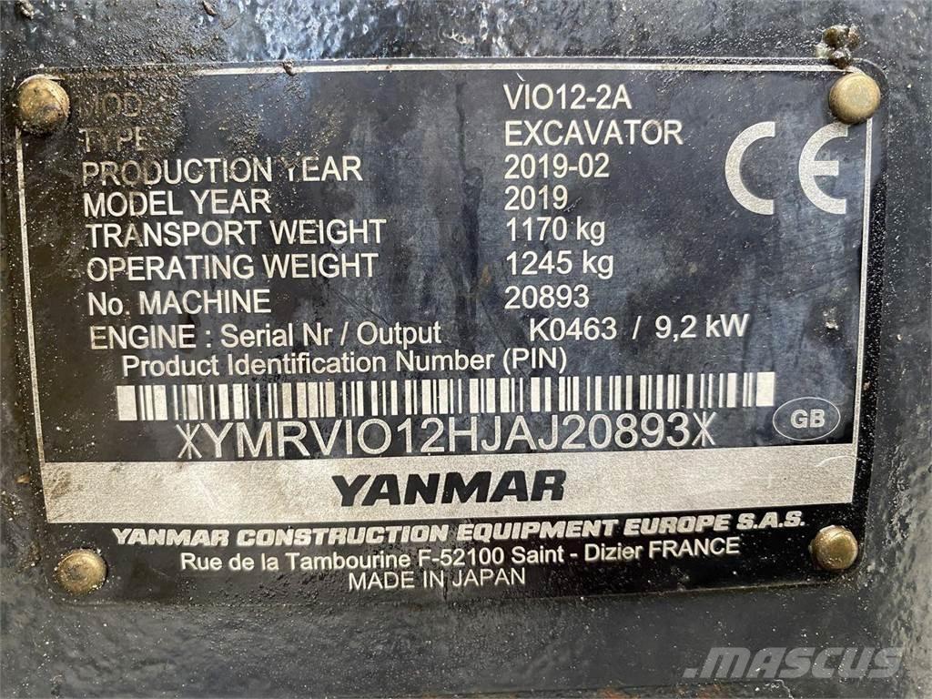 Yanmar VIO12 Колесни екскаватори