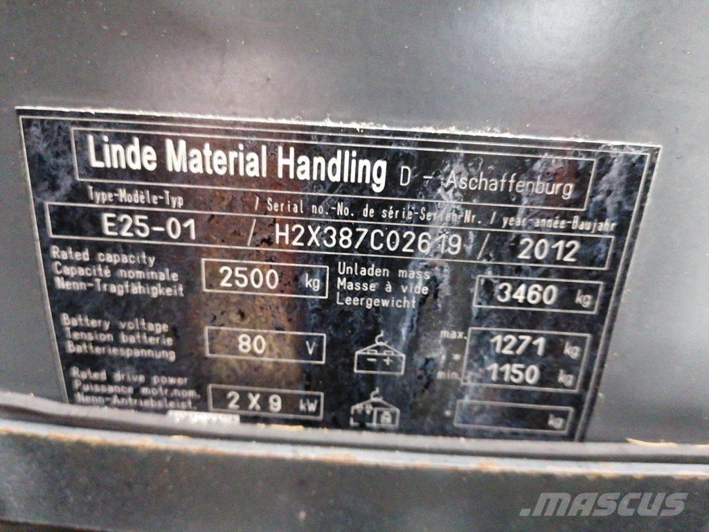 Linde E25-01 Електрически вилични кари-повдигачи
