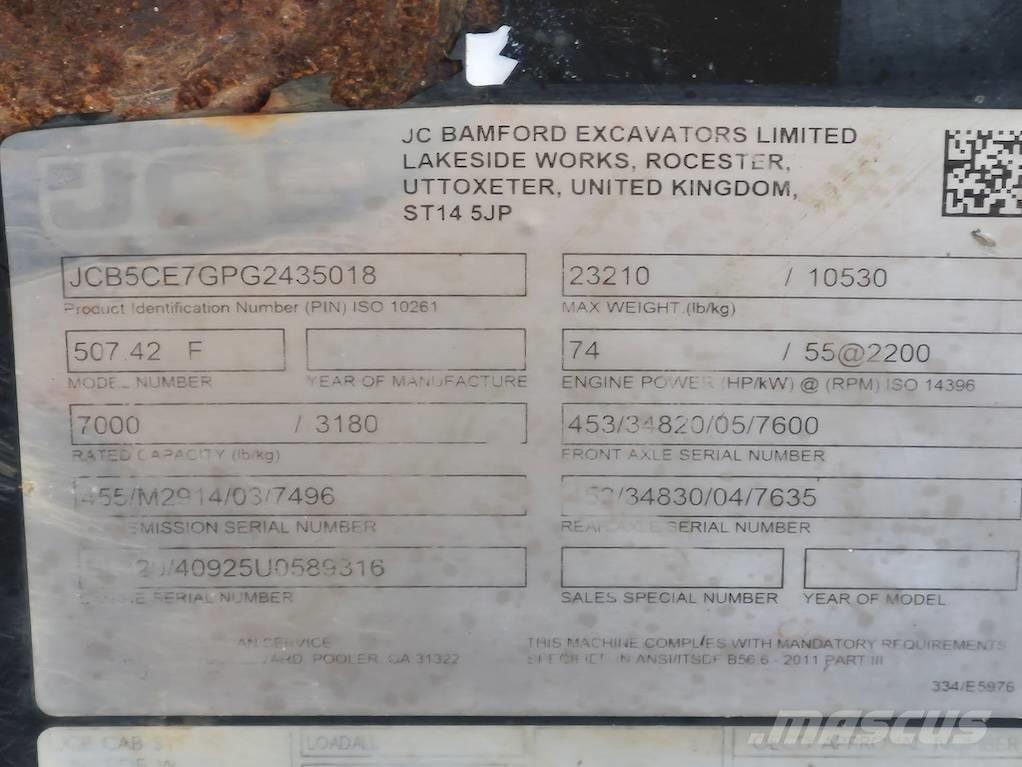 JCB 507-42 Телескопични товарачи