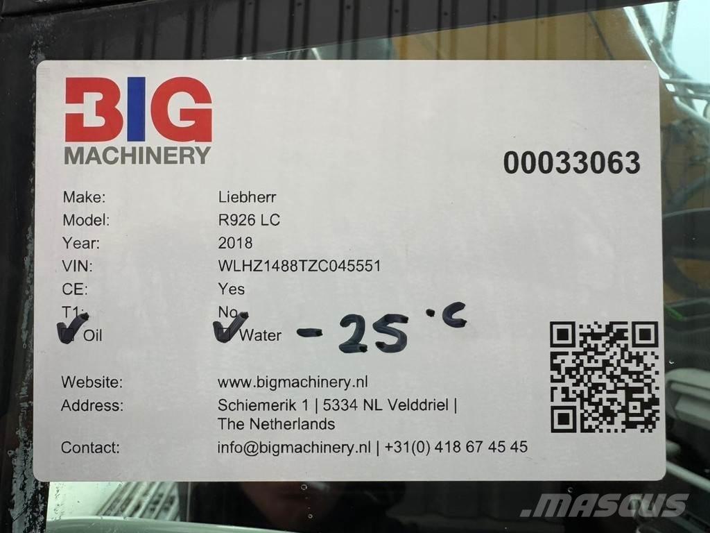 Liebherr R926 LC Верижен екскаватор