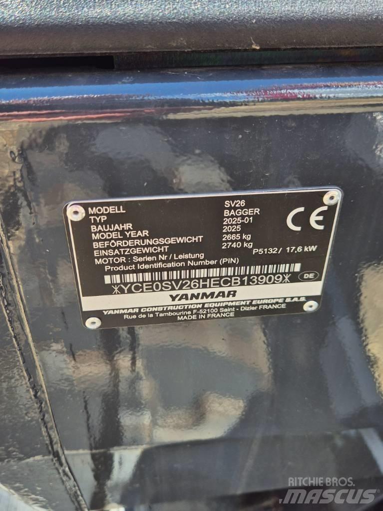 Yanmar SV26 Advance Мини екскаватори < 7 т