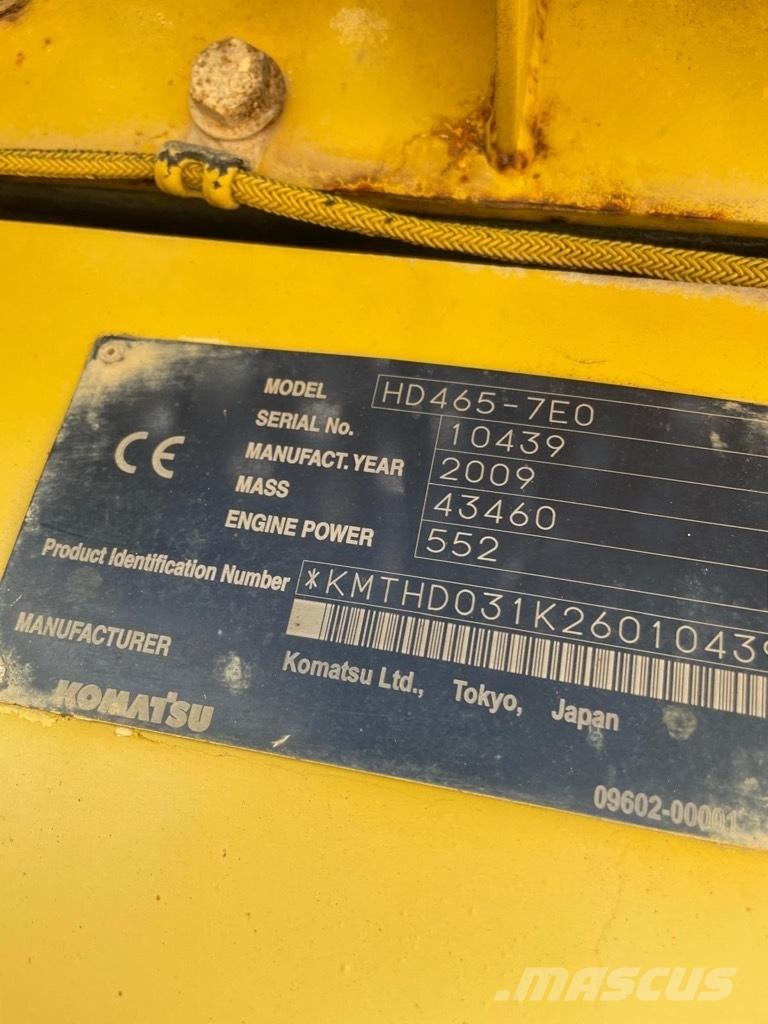 Komatsu HD 465-7 E0 Твърди самосвали
