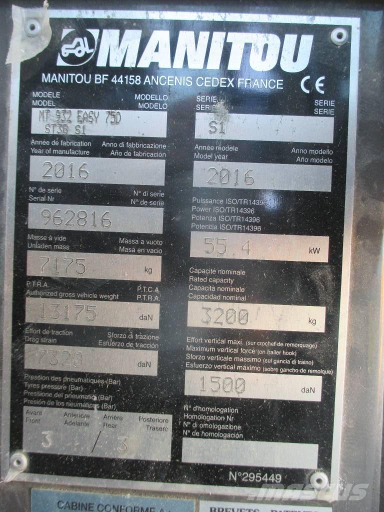 Manitou MT 932 Телескопични товарачи