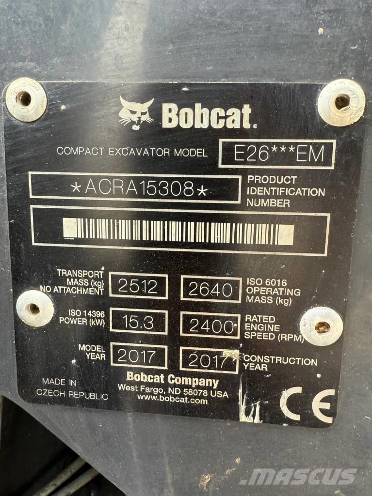 Bobcat E 26 EM Мини екскаватори < 7 т