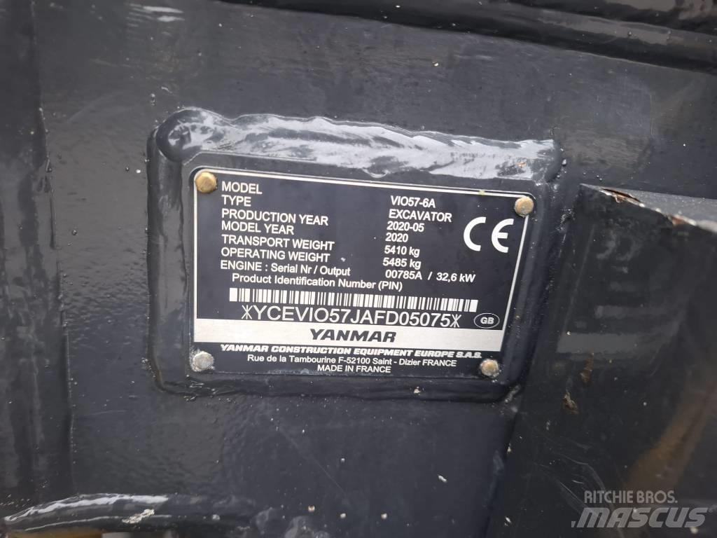 Yanmar Vio 57-6A Мини екскаватори < 7 т