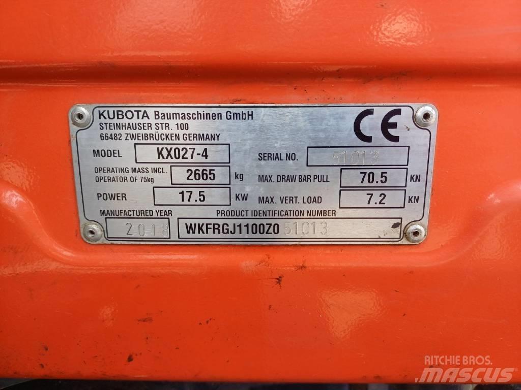 Kubota KX027-4 Мини екскаватори < 7 т