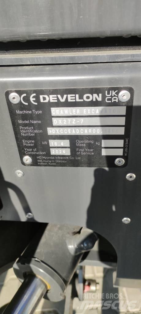 Develon DX 27 Z-7 Мини екскаватори < 7 т