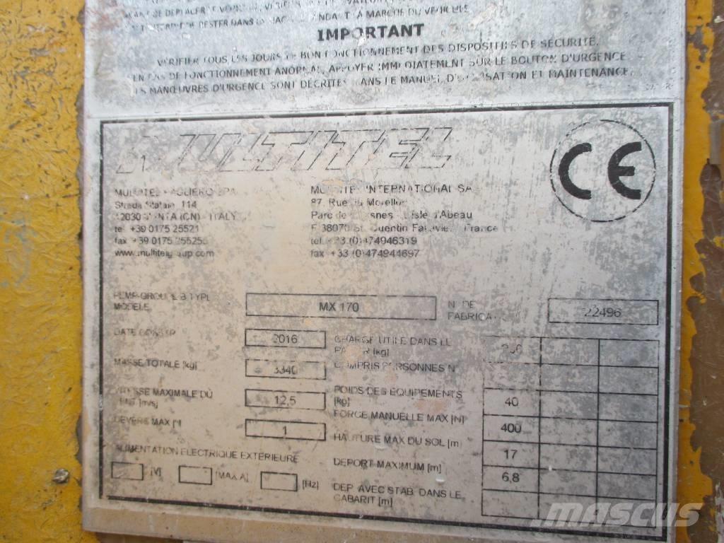 Multitel MX 170 Моторизирани платформи с талига