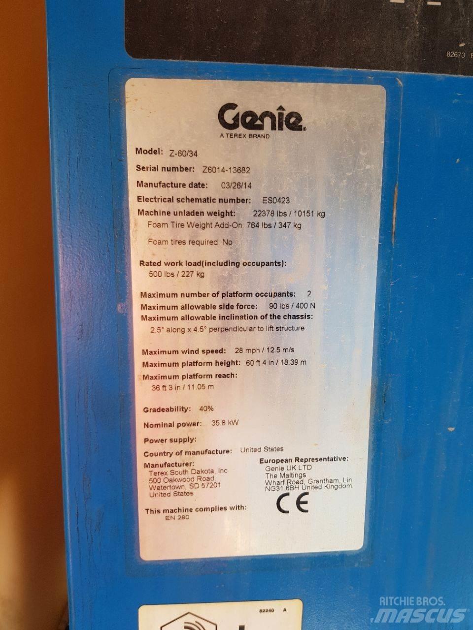Genie Z60 Съчленени стрелови подемници