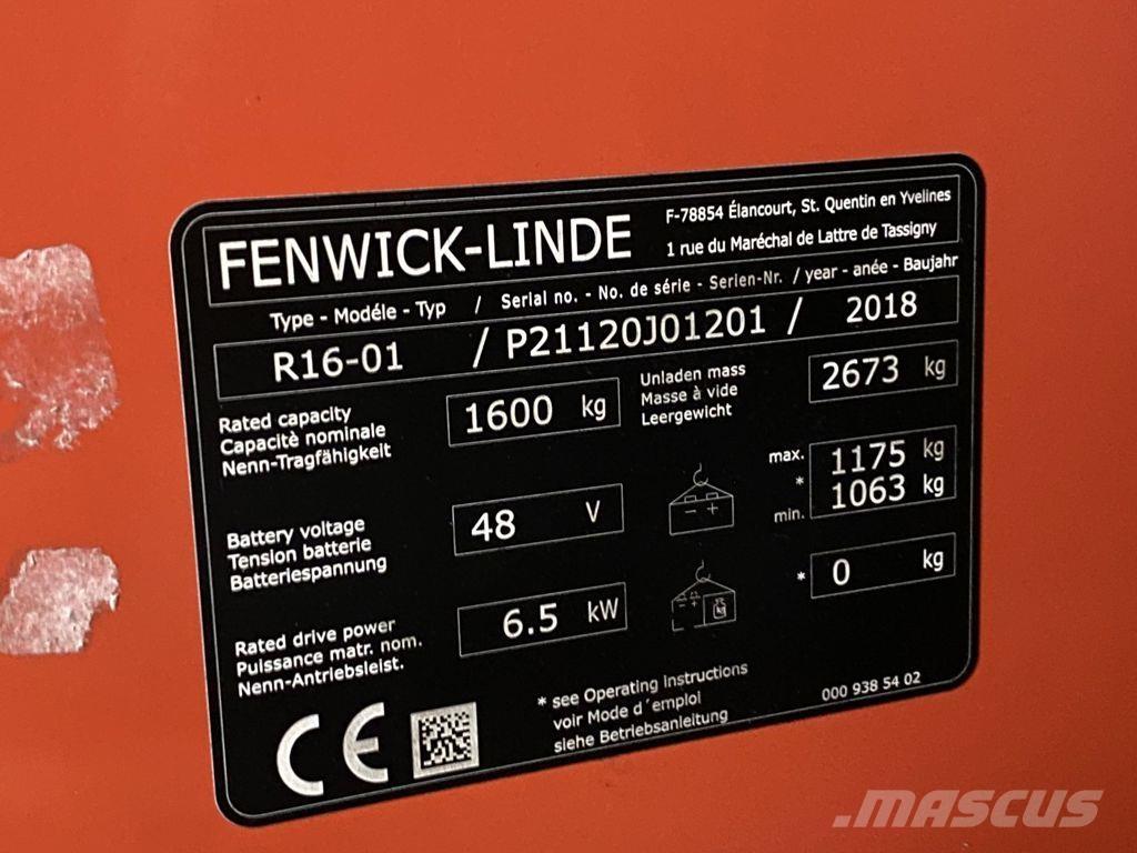 Linde R16-01 Ретрак/ Високоповдигач с изместване на вилката напред