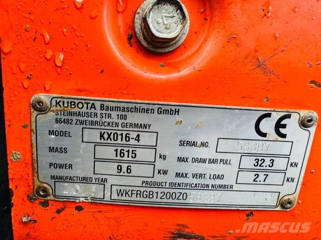 Kubota KX 016-4 Мини екскаватори < 7 т