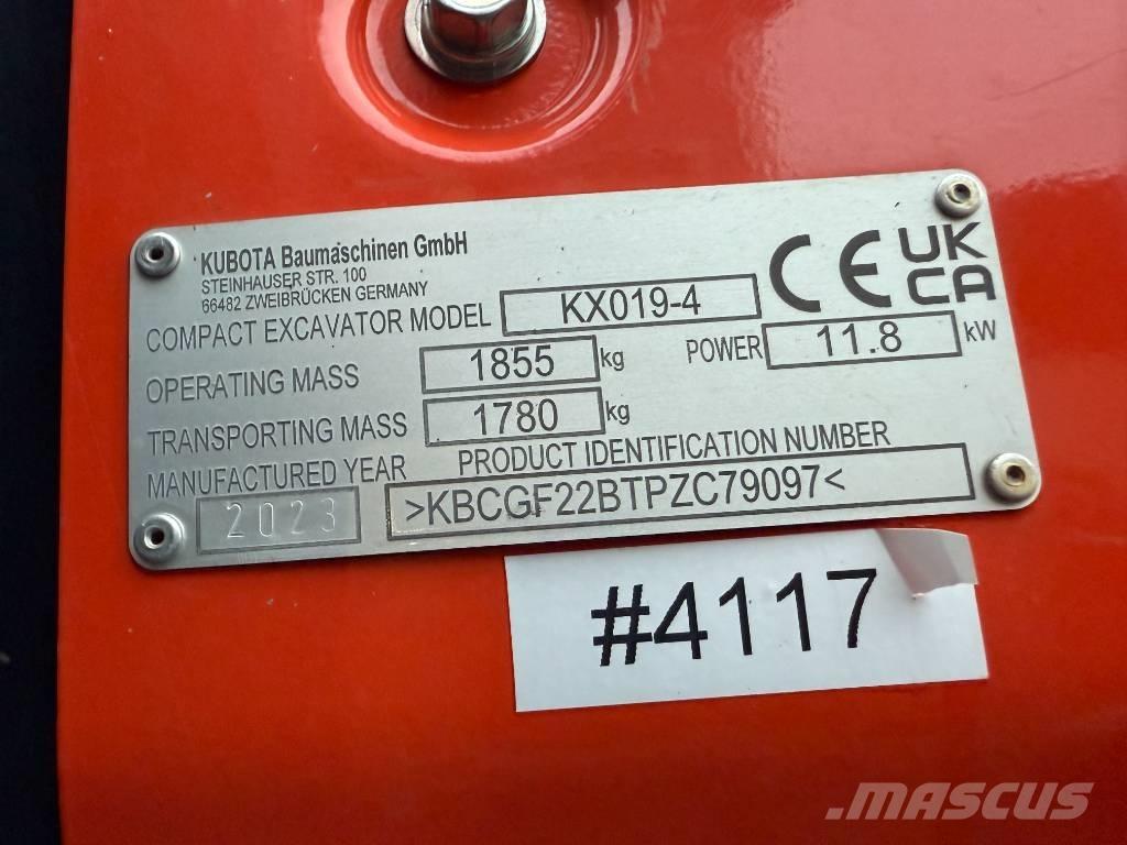 Kubota KX 019-4 Мини екскаватори < 7 т