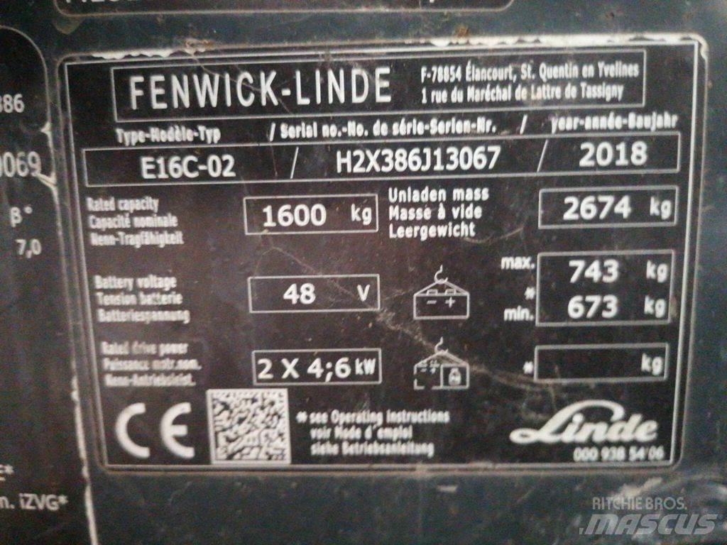 Linde E16C Електрически вилични кари-повдигачи