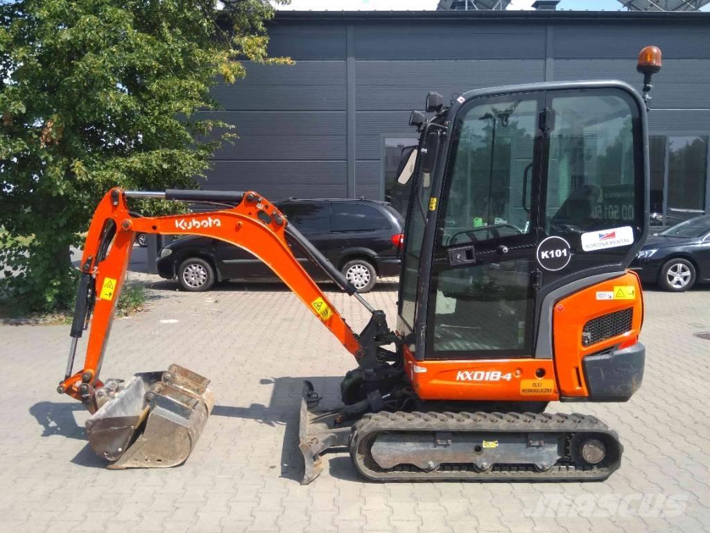 Kubota KX 018-4 Мини екскаватори < 7 т