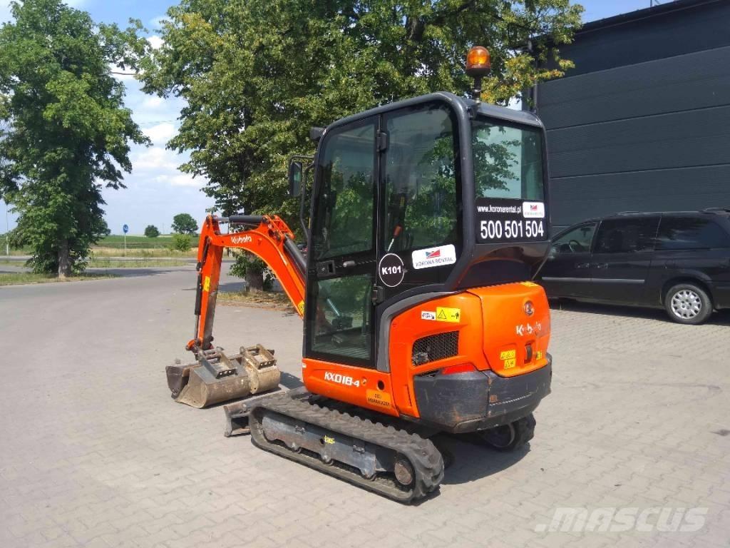 Kubota KX 018-4 Мини екскаватори < 7 т