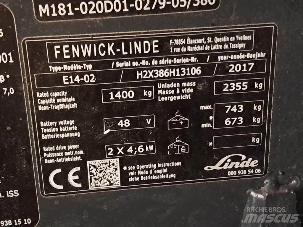 Linde E14-02 ion Електрически вилични кари-повдигачи