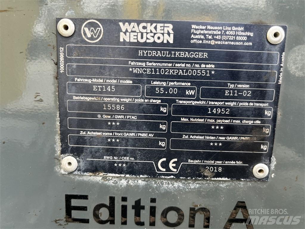 Wacker Neuson ET 145 Верижен екскаватор
