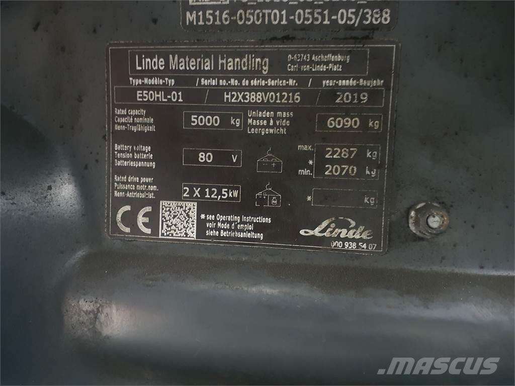 Linde E50HL Електрически вилични кари-повдигачи