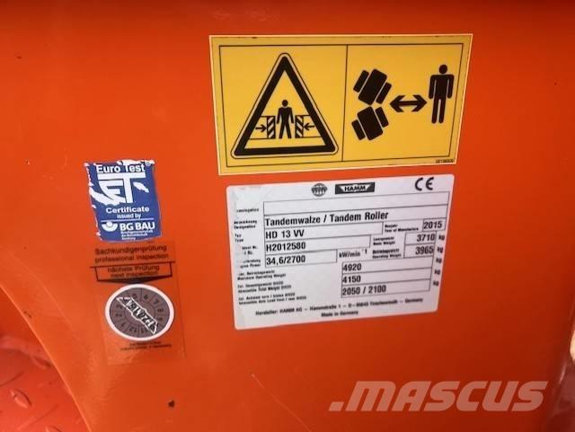 Hamm HD 13 VV, Vält Двойни барабанни ролки
