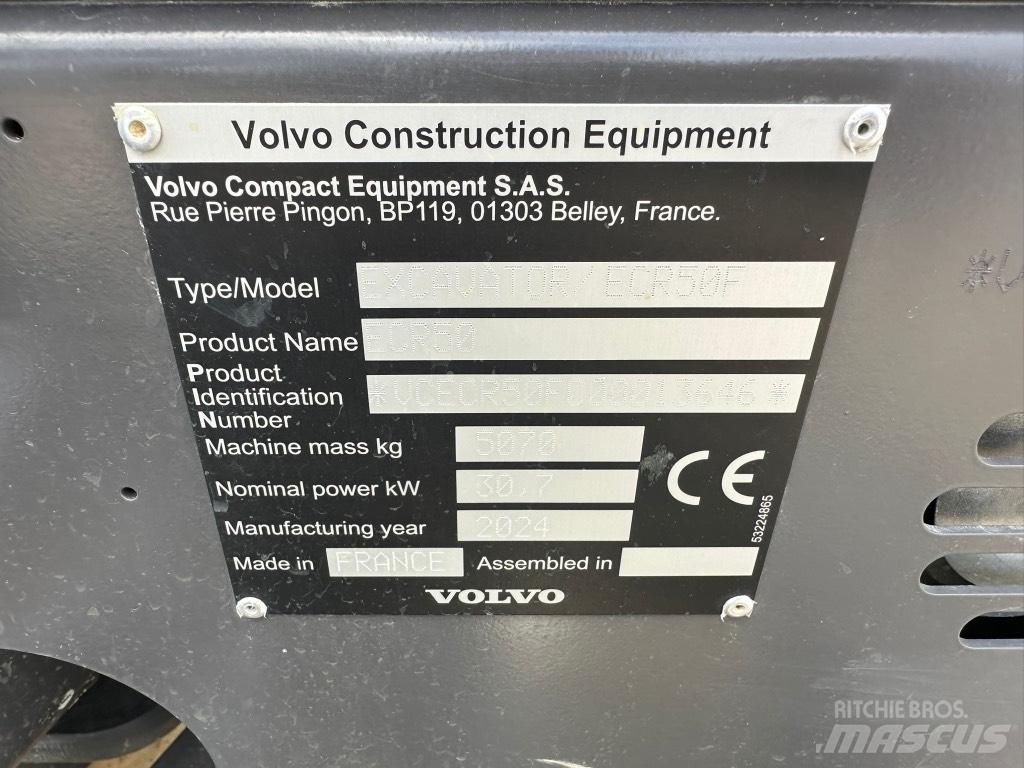 Volvo ECR50 F Мини екскаватори < 7 т