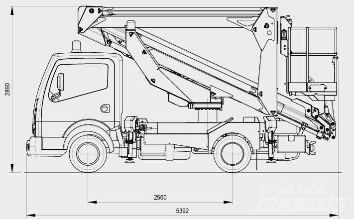 Palfinger P 240 AXE Моторизирани платформи с талига