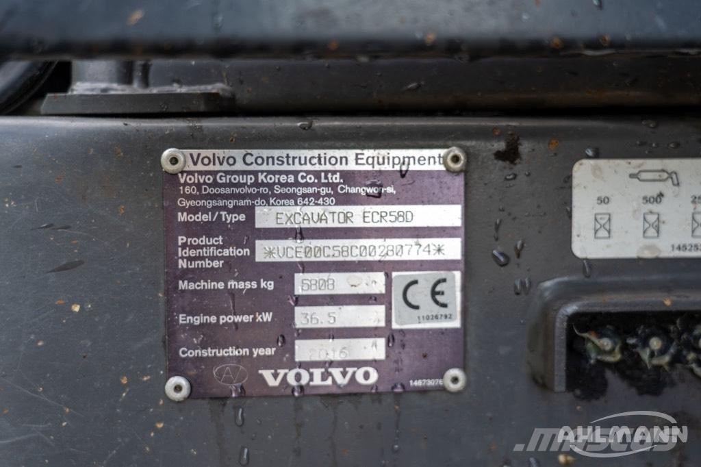Volvo ERC58D Мини екскаватори < 7 т