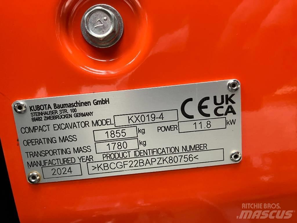 Kubota KX 019-4 Мини екскаватори < 7 т
