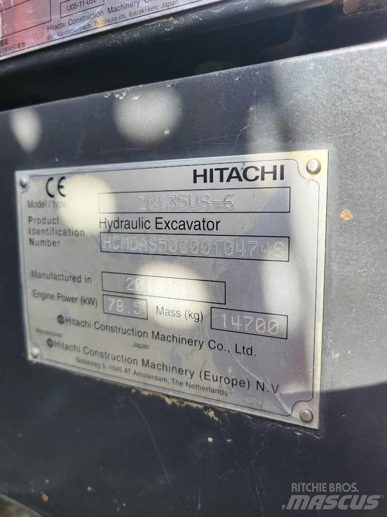 Hitachi ZX 135 US-6 Верижен екскаватор