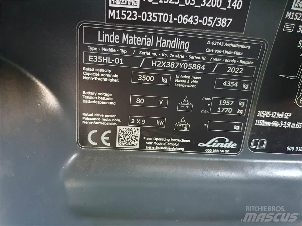 Linde E35HL Електрически вилични кари-повдигачи