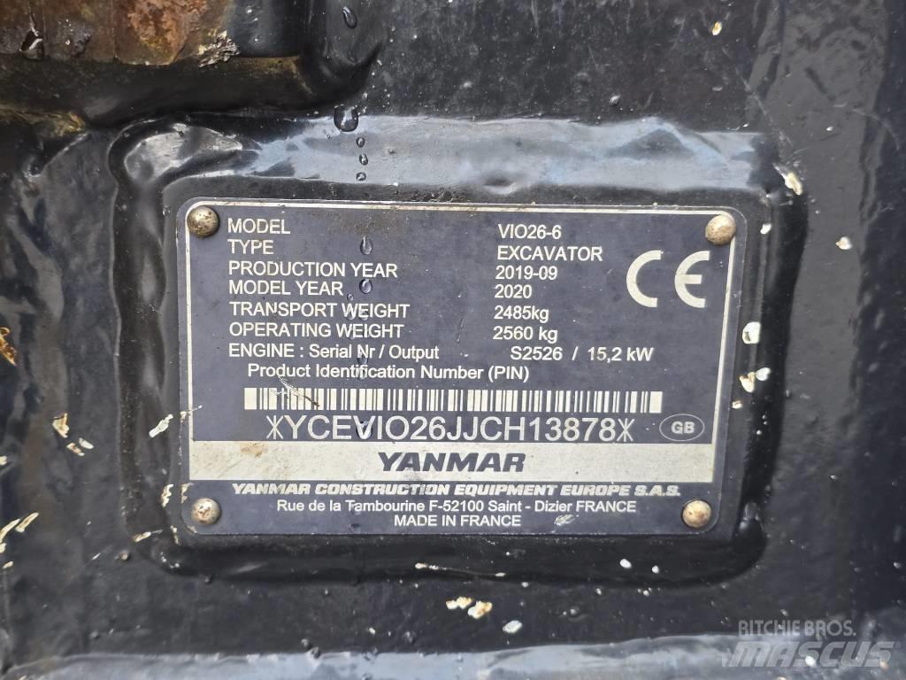 Yanmar VIO 26-6 Мини екскаватори < 7 т