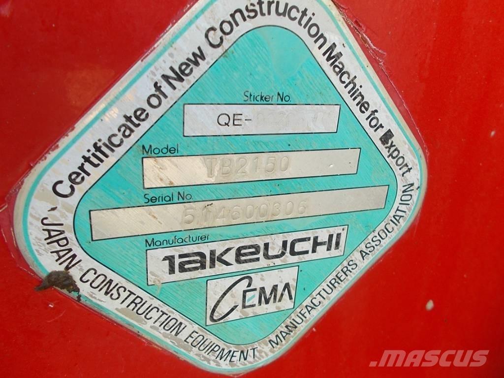 Takeuchi TB 2150 Верижен екскаватор