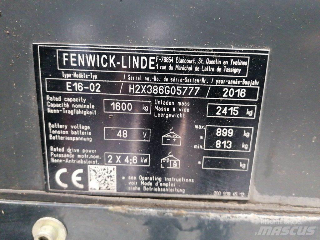 Linde E16-02 Електрически вилични кари-повдигачи