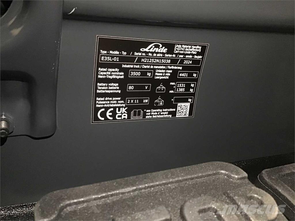 Linde E35L Електрически вилични кари-повдигачи