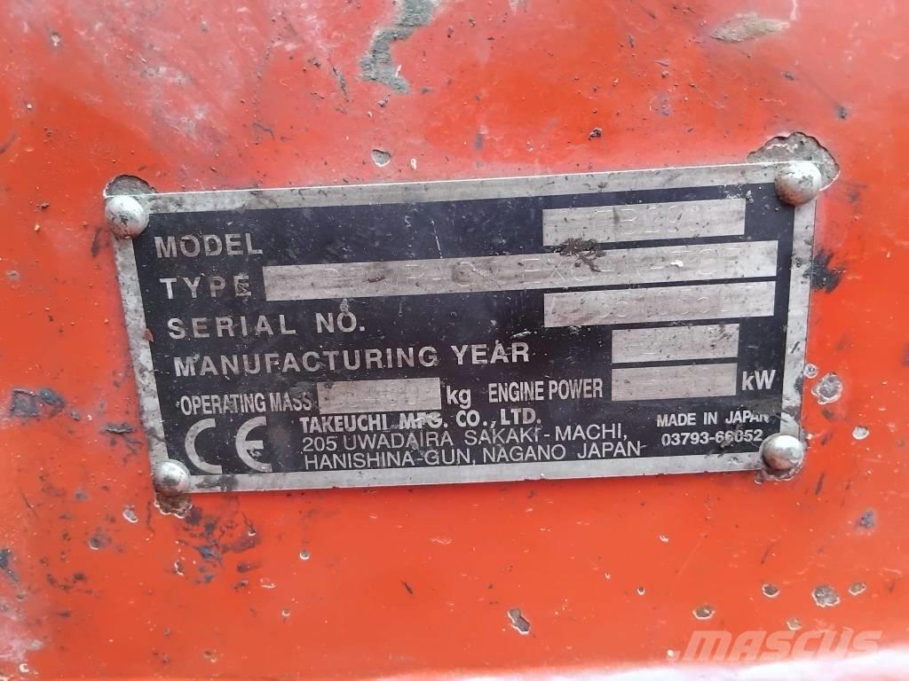 Takeuchi TB290 Мини екскаватори < 7 т