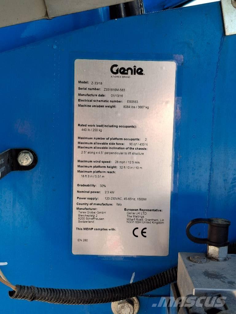 Genie Z33/18 Съчленени стрелови подемници