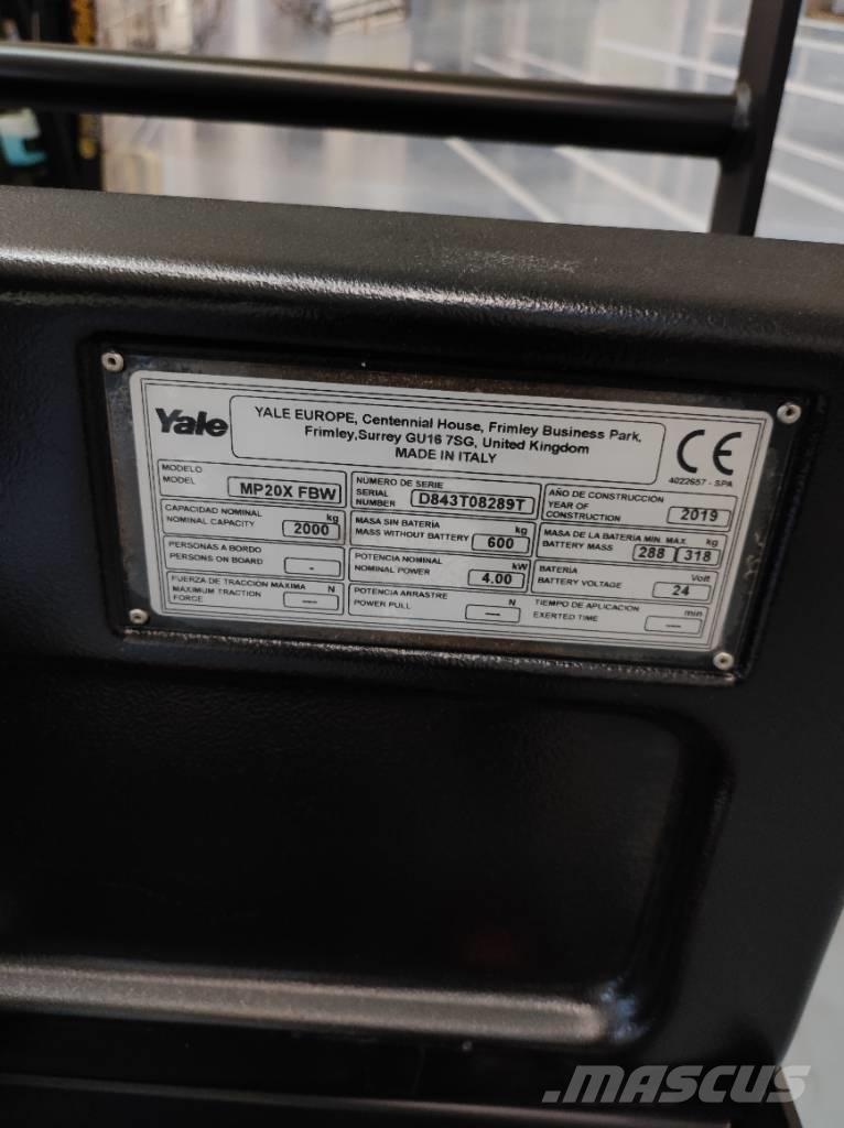 Yale MP20X Транспалетни колички с платформи
