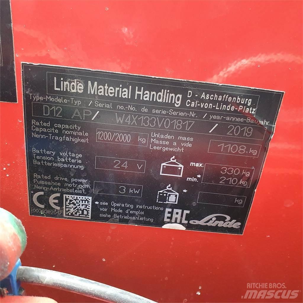 Linde D12AP Колички високоповдигачи с теглич